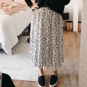 Black and white midi skirt